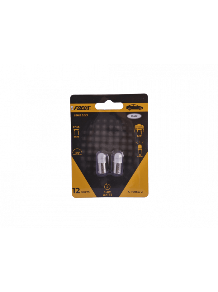 SET 2 AMPOLLETAS LED T4W T8.5 12V (A-847C)