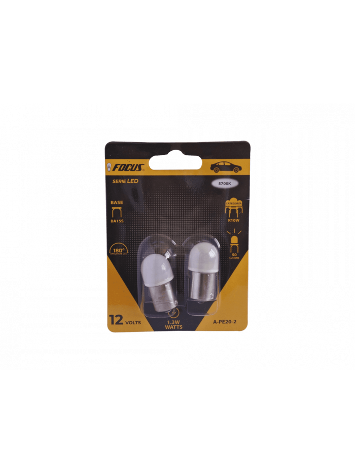 SET 2 AMPOLLETAS LED R10W T16 12V (A-77C)