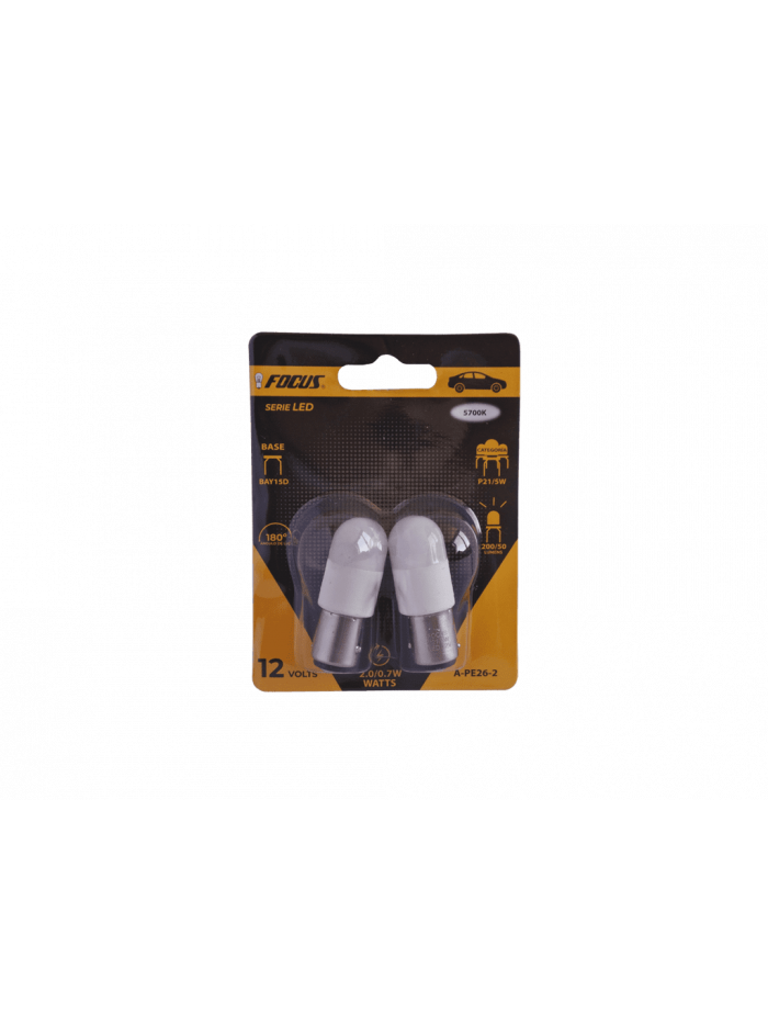 SET 2 AMPOLLETAS LED P21/5W 12V (A-1034C)