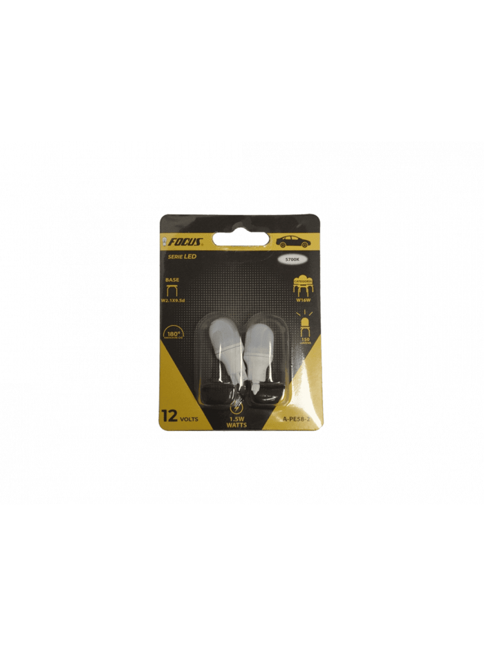 SET 2 AMPOLLETAS LED W16W T15 12V (A-925C)