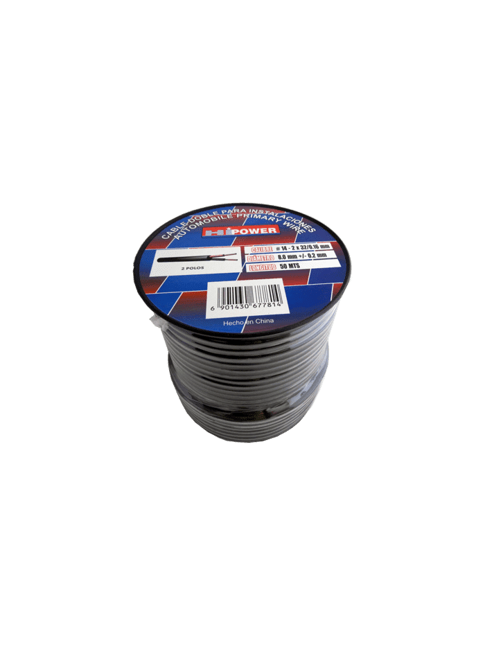 CABLE AWG 14 DOBLE - GOMA
