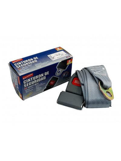 CINTURON DE SEGURIDAD 2 PUNTOS - GRIS