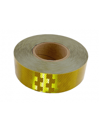 CINTA RETRORREFLECTIVA AMARILLA 55mm x 50MTS