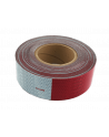 CINTA RETRORREFLECTIVA ROJO / BLANCO 2´´ x 45.7 MTS