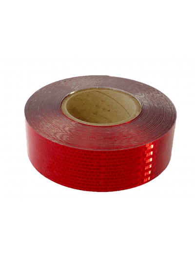 CINTA RETRORREFLECTIVA ROJO 2´´ x 45.7 MTS