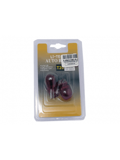 AMPOLLETAS 12V 21/5W T20 ROJO