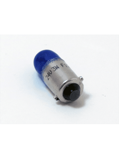 AMPOLLETAS 24V 3W T8.5 BA9S ( 23 MM ) AZUL