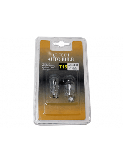 AMPOLLETAS 12V 21W T15 BASE DE VIDRIO