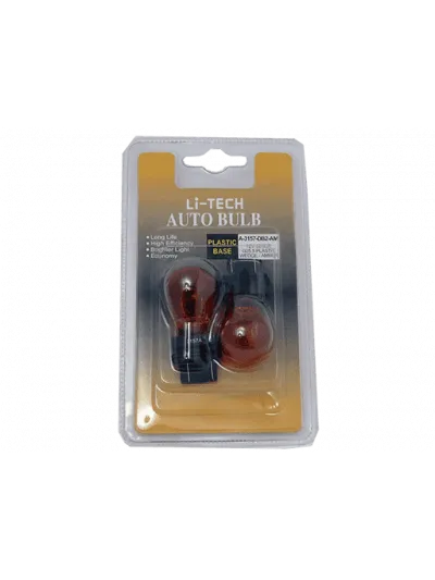 AMPOLLETAS 12V 32/3CP S25 PLASTIC BASE DE VIDRIO - AMBAR