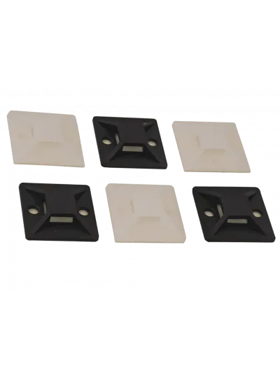 BASE AUTOADHESIVA para AMARRAS 20*20mm NEGRO
