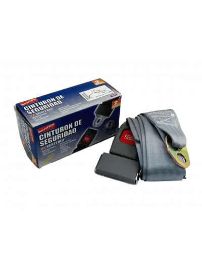 CINTURON DE SEGURIDAD 2 PUNTOS - GRIS