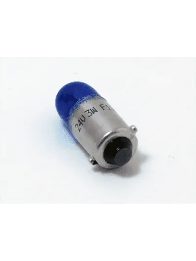 AMPOLLETAS 24V 3W T8.5 BA9S ( 23 MM ) AZUL