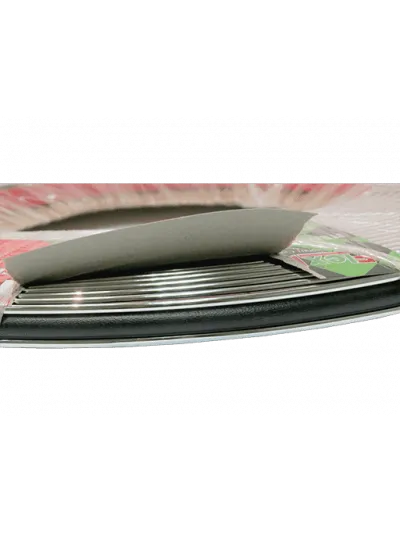 MOLDURA - 17 x 4mm - NEGRO / CROMADO