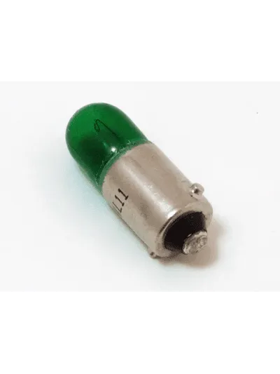 AMPOLLETAS 24V 3W T8.5 BA9S ( 23 MM ) VERDE