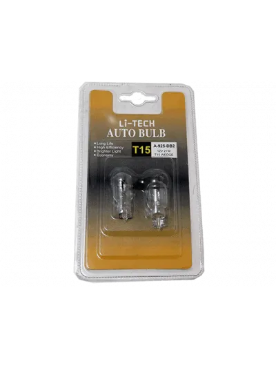 AMPOLLETAS 12V 21W T15 BASE DE VIDRIO