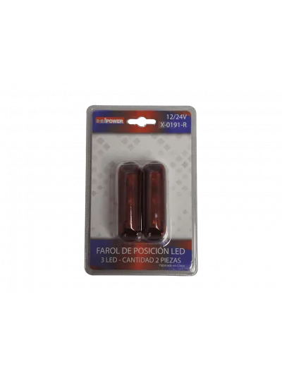 FAROL DE POSICION 12/24V 3 LED - ROJO
