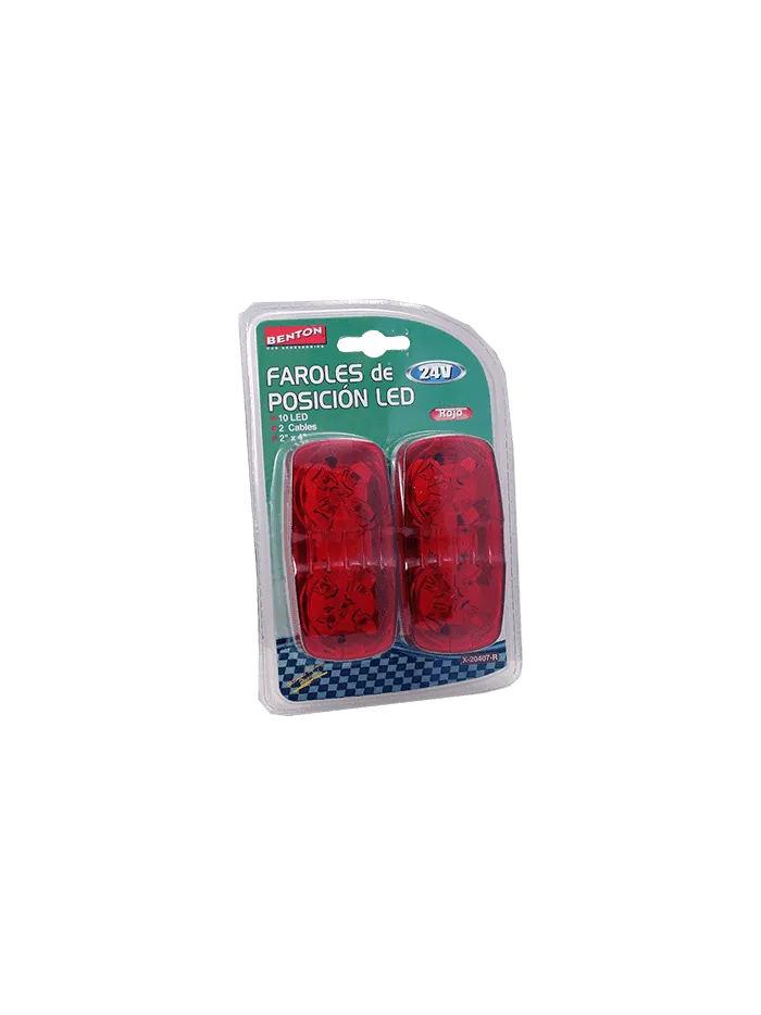 FAROL LATERAL LED ROJO 24V