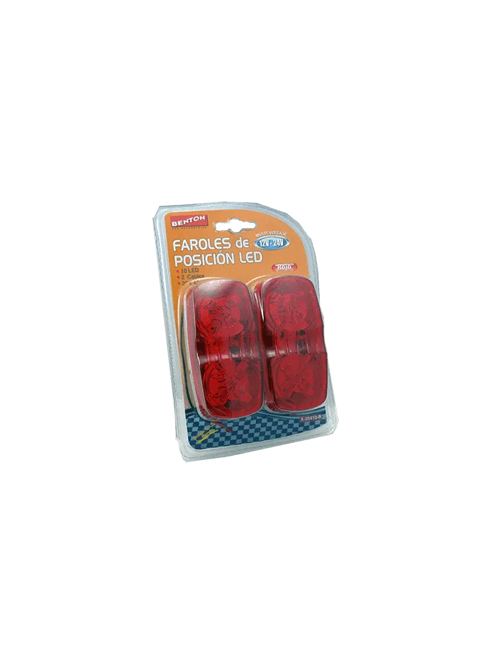 FAROL LATERAL LED ROJO 12V/24V MULTIVOLTAJE