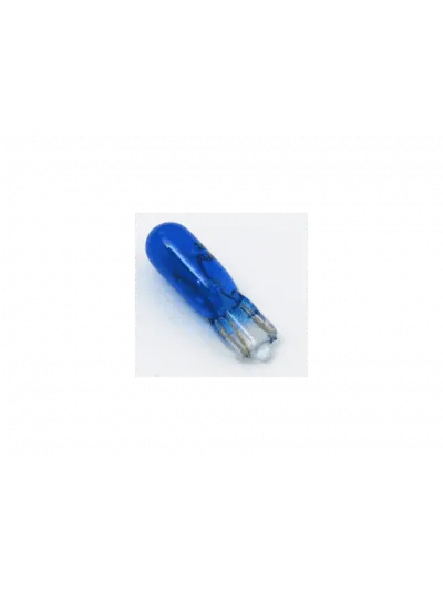 AMPOLLETAS 24V 1.2W T5 BASE DE VIDRIO ( W2 X 4.6D ) AZUL