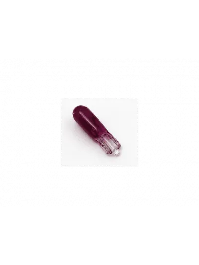 AMPOLLETAS 24V 1.2W T5 BASE DE VIDRIO ( W2 X 4.6D ) MORADO