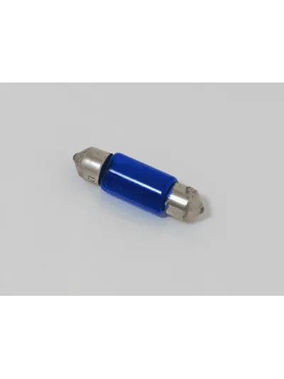 AMPOLLETAS 12V 10W FESTOON 10 X 36 AZUL